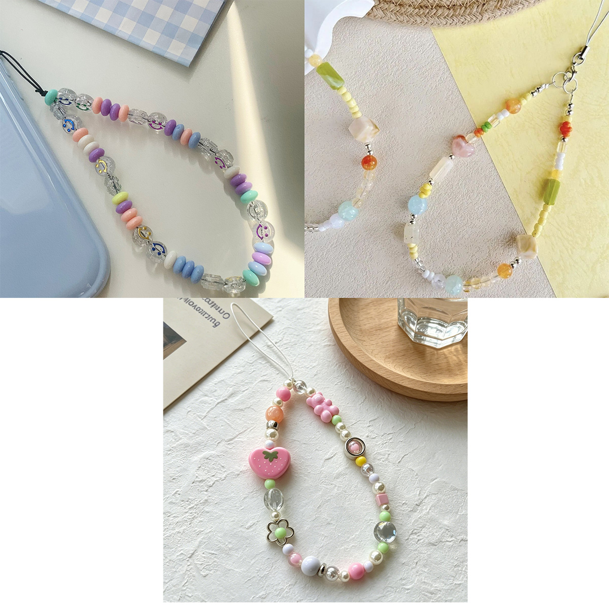 Phone Accessories Wholesale - Hurtowo 30 szt. pomarańczowych koralikowych pasków