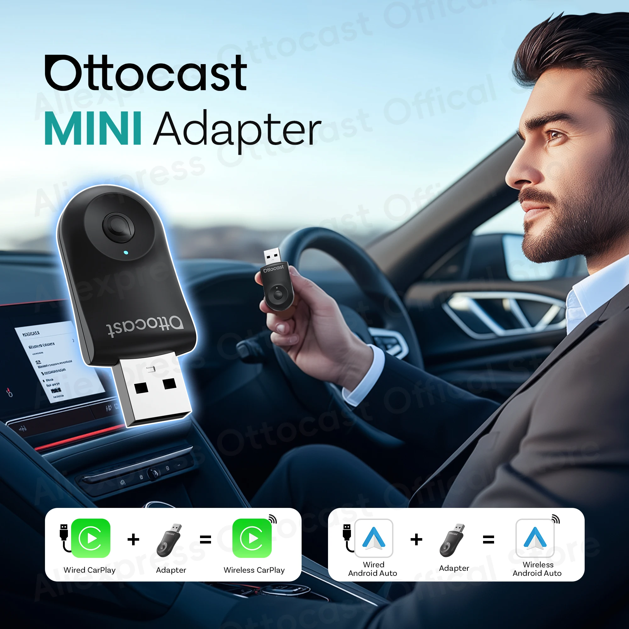 Phone Accessories Organizer - Adapter bezprzewodowy OTTOCAST MINI 2026 do