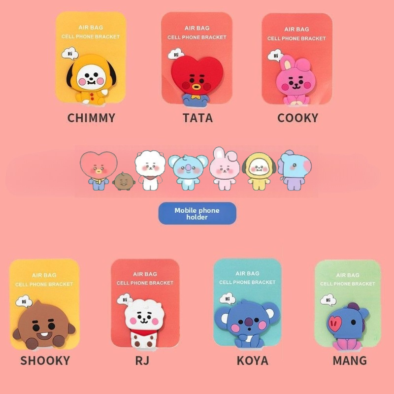 Phone Accessories Wholesale - BT21 kreskówkowy uroczy silikonowy uchwyt na
