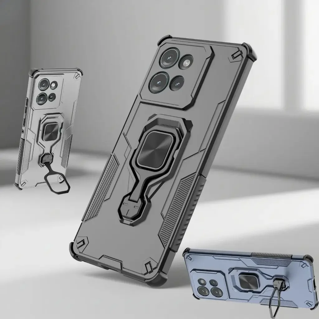 Phone Accessories Online Shop - Metalowe etui z uchwytem do Motorola