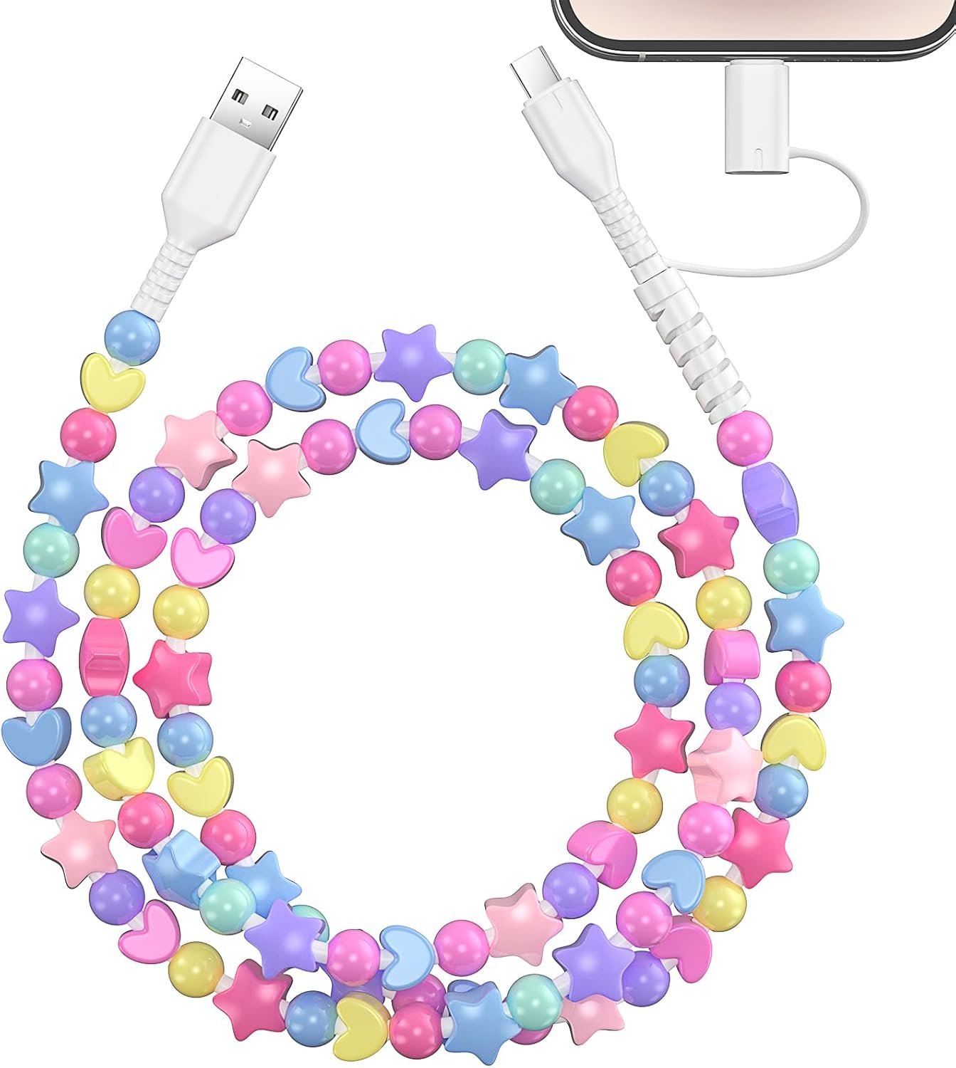 Fast Charging Cable - Kabel do ładowania z koralikami, Kabel
