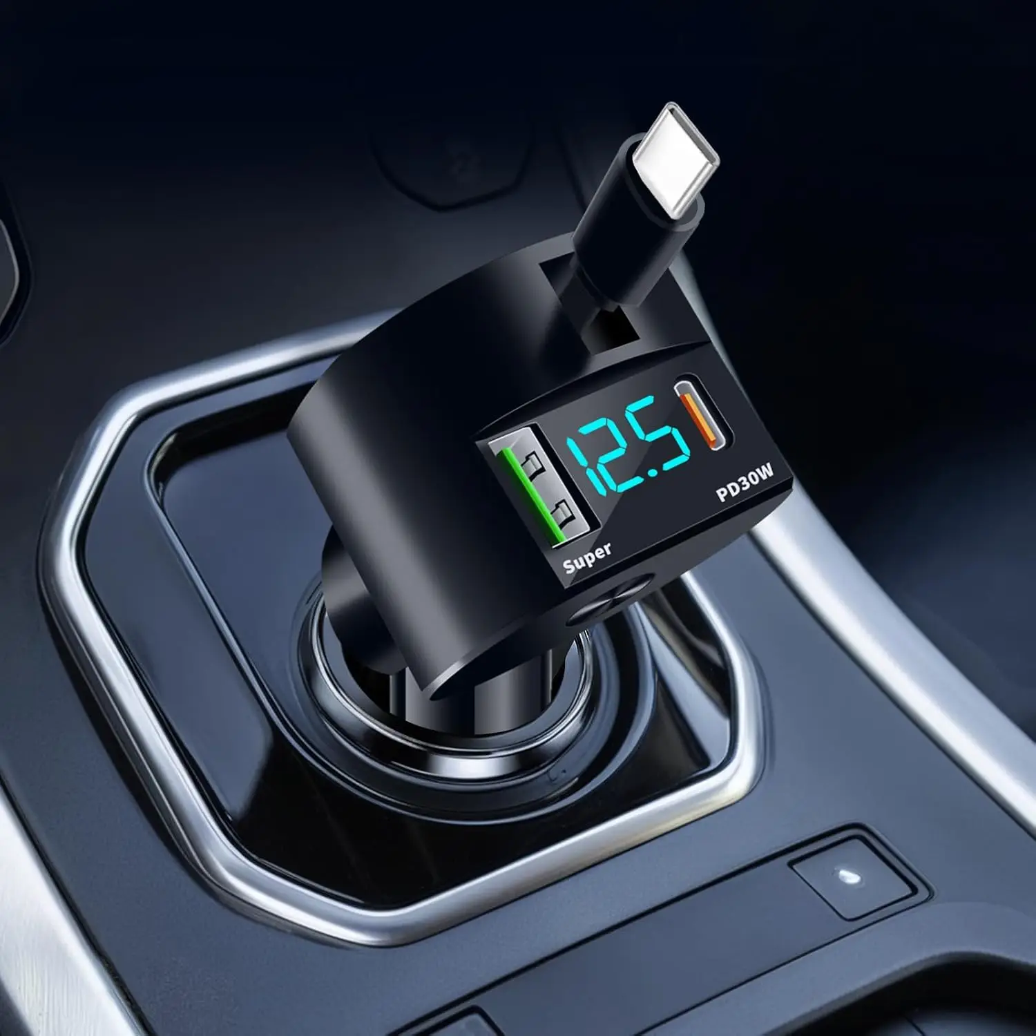 Fast Charging Cable - Ulepszona, wysuwana ładowarka samochodowa 3 w