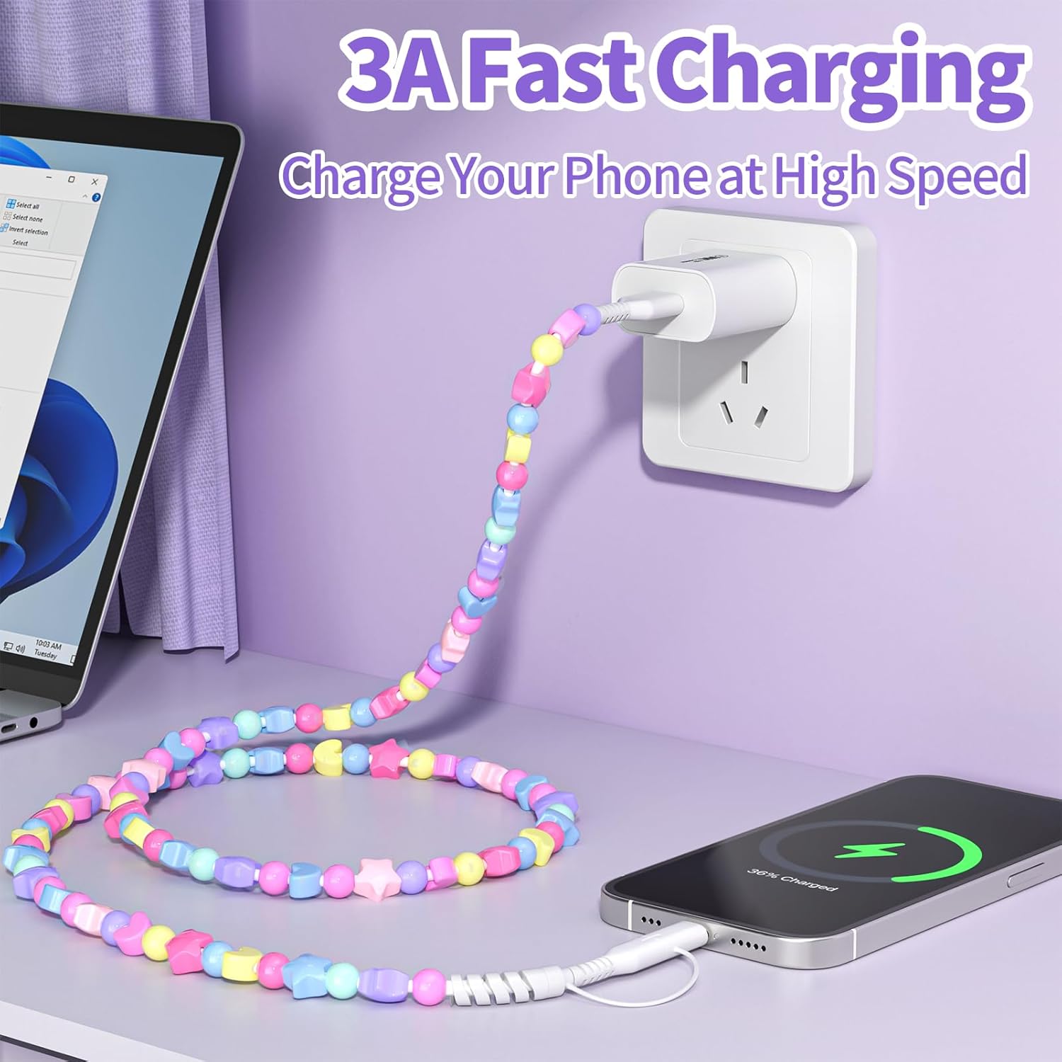 Kabel do ładowania z koralikam – Fast Charging Cable recenzja i cena